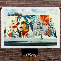 Vhils X Shepard Fairey (obey) American Dreamers Signed Numbered / 450