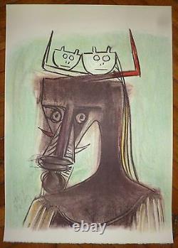 Wilfredo Lam Lithograph Signed In 1982 Cuba Surrealism Art Abstraction Abstract