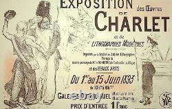 Willette Exhibition Charlet Original Lithograph Signed, 1899