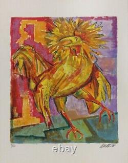 Wolf Reuther Original Lithograph 1972 Signed Expressionism Outsider Art