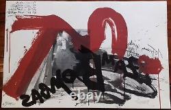 Wolf Vostell Original lithograph signed and numbered in pencil FLUXUS 1990