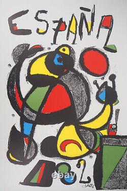 AFFICHE D'ART Joan Miro Espana, 1982 Lithographie originale signée #Maeght