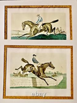 Albert ADAM Lithographies XIX gravures originales équitation hippisme Art Deco