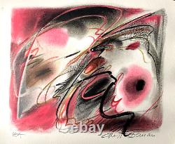 Albert Deman Lithographie originale signée art abstrait lyrique abstract art