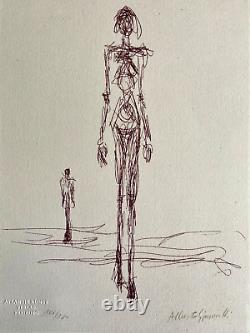 Alberto Giacometti Lithographie'Femme' COA Original Signé Numérotée À La Main