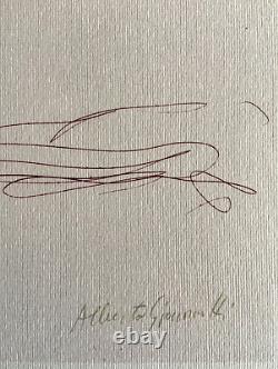 Alberto Giacometti Lithographie'Femme' COA Original Signé Numérotée À La Main