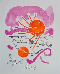 André MARCHAND (1907-97) Lithographie 1959 Hommage à Raoul Dufy Ecole de Paris