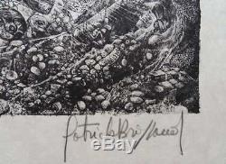 BRISSAUD Patrick Le Sarcophage LITHOGRAPHIE Originale signée #75ex