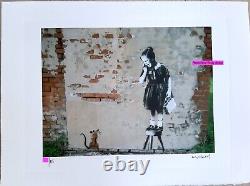Banksy Lithographie Signée Numérotée /150 + CADRE INCLUS original M Arts Edition
