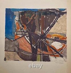 Baron Renouard Lithographie originale signée art abstract circa 1960