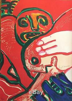 Bengt Lindstrom Lithographie signée 1976 abstraction art abstrait COBRA Fellini