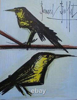 Bernard BUFFET Les oiseaux, LITHOGRAPHIE originale signée, 1967 par Mourlot