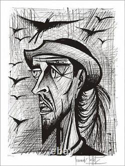 Bernard BUFFET Lithographie originale signée, Don Quichotte 76x58cm 1989