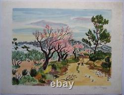 Brayer Yves Lithographie Signée Crayon Num/lxii Handsigned Lithograph Provence
