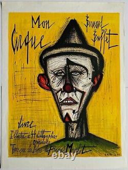 Buffet Bernard Affiche Lithographie 1968 Signée Signed Poster Mourlot Clown
