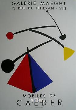 Calder affiche lithographie abstraction moblile art abstrait Calder stabile USA