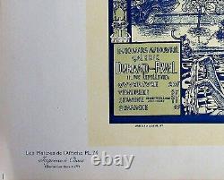Carlos SCHWABE Salon Rose Croix Lithographie originale, Signée 1897