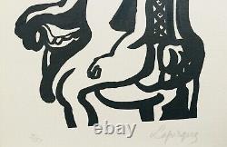 Charles LAPICQUE Sans-titre 1966 Lithographie originale signée 12