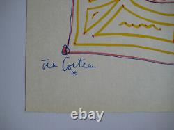 Cocteau Jean Lithographie Signée Dans La Planche Signed Lithograph Art Moderne