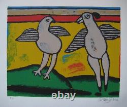 Corneille Lithographie 2002 Signée Au Crayon Num/75 Handsigned Numb Lithograph