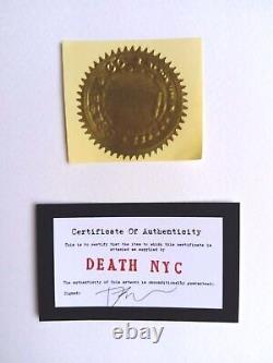 DEATH NYC Original Lithographie Signée Artist n/100 no banksy shepard obey