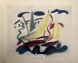 Edgar Stoëbel lithographie pochoir originale signée art abstrait abstract art