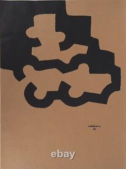 Eduardo CHILLIDA Abstraction en noir, lithographie signée #abstraction