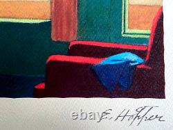 Edward Hopper Lithographie COA Original Numéroté à Main Signé Limitée