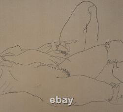 Egon SCHIELE Femmes nues allongées Lithographie signée