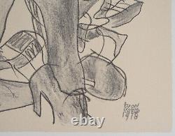 Egon SCHIELE Nu provocant Lithographie signée