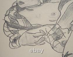 Egon SCHIELE Nu provocant Lithographie signée