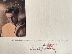 Egon Schiele Lithographie COA Original Numéroté à Main Signé Limité Timbre