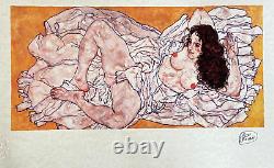 Egon Schiele Lithographie COA Original Signé Agréé Estampillé Numéroté