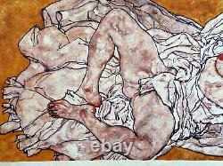 Egon Schiele Lithographie COA Original Signé Agréé Estampillé Numéroté