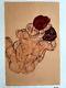 Egon Schiele Lithographie Coa Original Signé Numéroté Timbre -edvard Munch