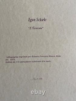 Egon Schiele Lithographie COA Original Signé Numéroté Timbre -edvard Munch