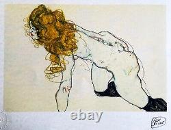 Egon Schiele Lithographie COA Originale Signée Op Numérotée Edvard Munch