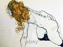 Egon Schiele Lithographie COA Originale Signée Op Numérotée Edvard Munch