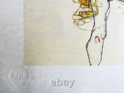 Egon Schiele Lithographie COA Originale Signée Op Numérotée Edvard Munch