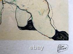 Egon Schiele Lithographie COA Originale Signée Op Numérotée Edvard Munch