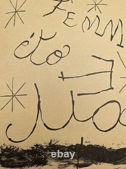 Estampe Joan Miro Lithographie Originale Cartons Edition Limitée