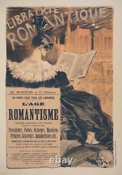 Eugène GRASSET L'Age du Romantisme, LITHOGRAPHIE originale signée, 1897
