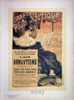 Eugène GRASSET L'Age du Romantisme Lithographie originale, Signée, 1897