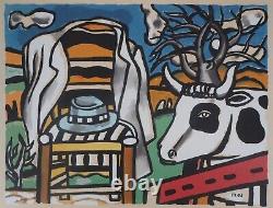 Fernand LÉGER Chaise et vache Lithographie signée