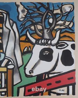 Fernand LÉGER Chaise et vache Lithographie signée