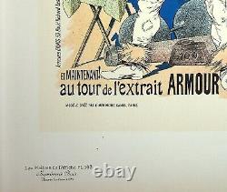 GUILLAUME Le petit thé de l'haltérophile Lithographie originale signée, 1899