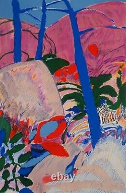 Gabriel GODARD La forêt Lithographie Originale Signée #Provence, Alpilles