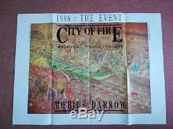 Geof darrow, litho H. C. Signée dessin original, Angoulême 1987 + city of fire