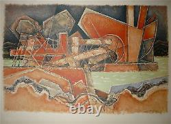 Georges Dayez Lithographie Originale signée numérotée art abstrait cubiste