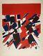 Germain Jacques Lithographie Originale Signée 1969 Art Abstrait Abstract Bauhaus